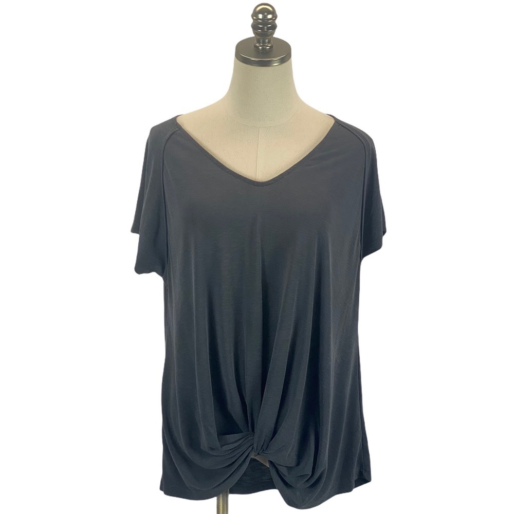 William B Front Twist Short Sleeves Modal Top